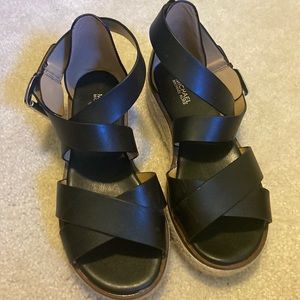 Black Michael Kors platform sandals